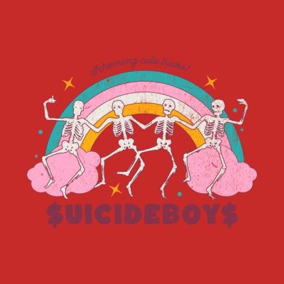 Suicideboys Spooky Dancing Skelton Vintage Rainbow Tank Top Official Suicide Boys Merch