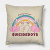 Suicideboys Spooky Dancing Skelton Vintage Rainbow Throw Pillow Official Suicide Boys Merch