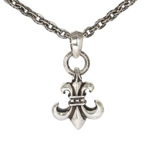 Large Scout flower pendant thick necklace