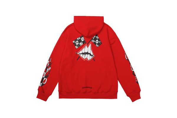 Chrome Hearts x Matty Boy Flames Hoodie [Red] - Image 2