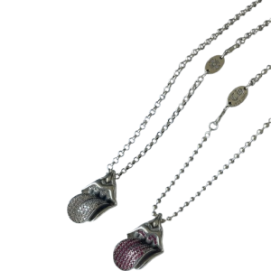 Classic Rolling Stone Tongue Pendant Necklace