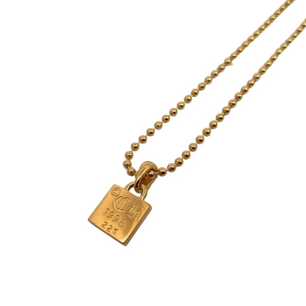 Chrome Hearts Gold-plated full cross flower small [square card] - Image 3