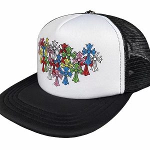 Chrome Hearts Trucker Hat “BlackWhite Multicolor Cross”