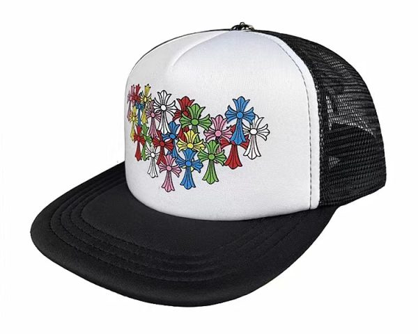Chrome Hearts Trucker Hat “BlackWhite Multicolor Cross”
