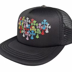 Chrome Hearts Trucker Hat “Black Multicolor Cross”