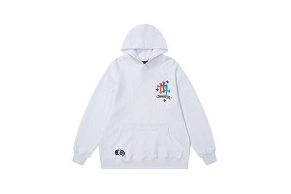 Chrome Hearts Rainbow Sunflower Hoodie [White]