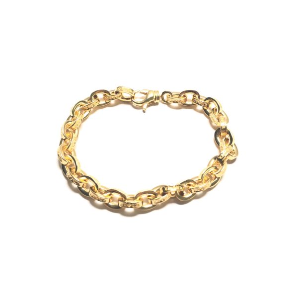 Chrome Hearts 22k gold-plated yellow letter [bracelet] - Image 2