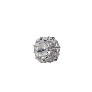 Chrome Hearts White Gold Round Tomb [Ring]