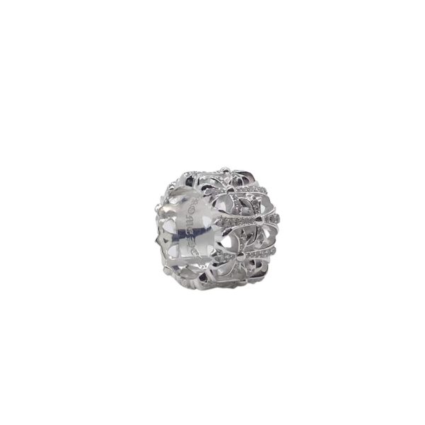 Chrome Hearts White Gold Round Tomb [Ring]