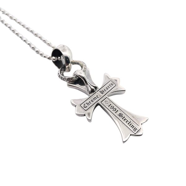 White diamond water drop cross necklace - Image 3