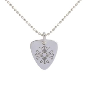 chrome Hearts Triangle cross flower military card necklace