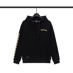 Chrome Hearts Plus Logo Pullover Hoodie [BlackYellow]