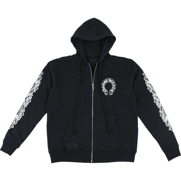 Horseshoe Floral Cross Sleeve Hoodie