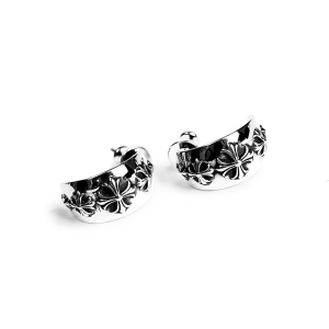 CHROME HEARTS PLUS WIDE HOOP EARRING